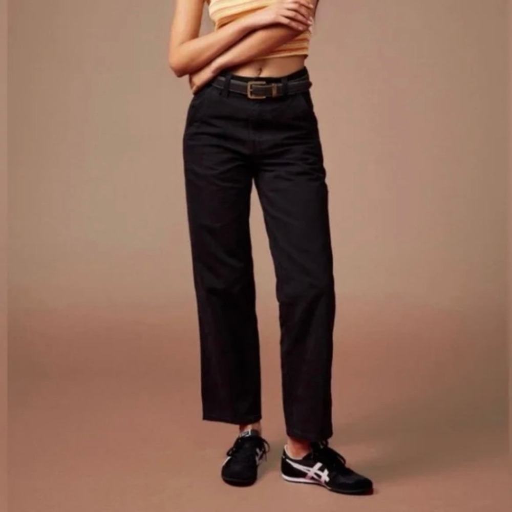 NWT Dickies UO Carpenter Pant 6 Black High Waisted Straight Leg Utility Gorpcore